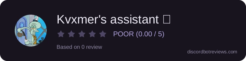 Rating widget preview for Kvxmer's assistant ✅