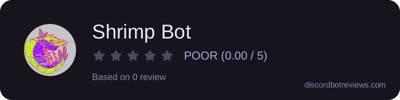 Rating widget preview for Shrimp Bot