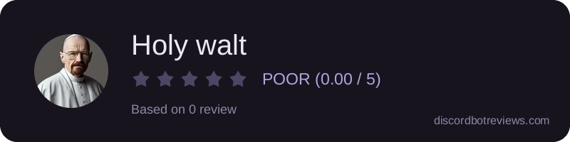 Rating widget preview for Holy walt