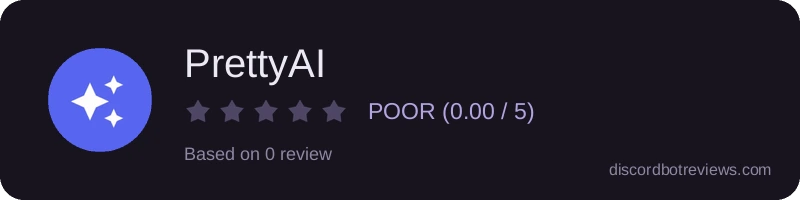 Rating widget preview for PrettyAI