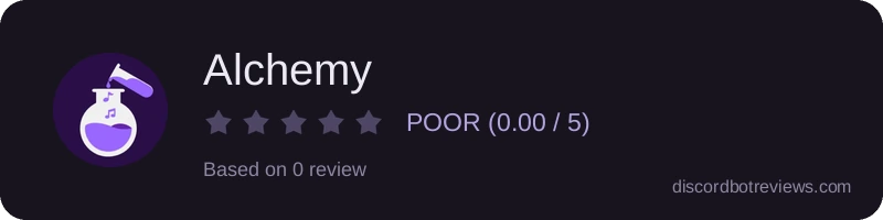 Rating widget preview for Alchemy