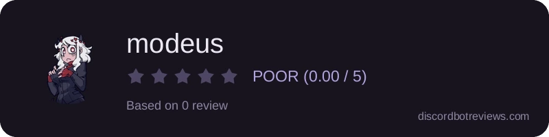 Rating widget preview for modeus