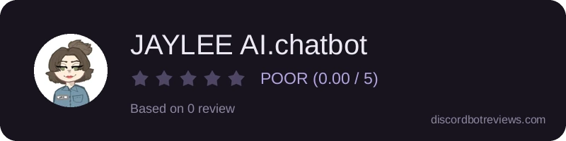Rating widget preview for JAYLEE AI.chatbot