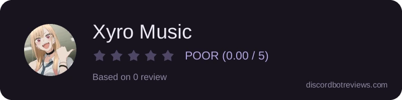Rating widget preview for Xyro Music