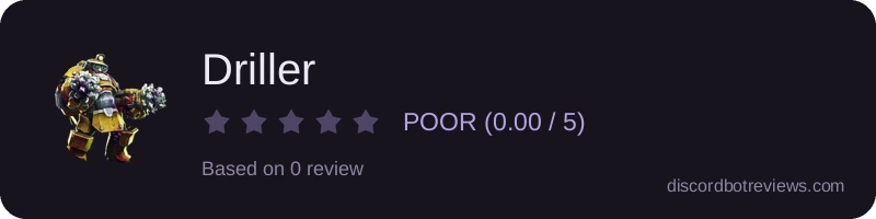 Rating widget preview for Driller