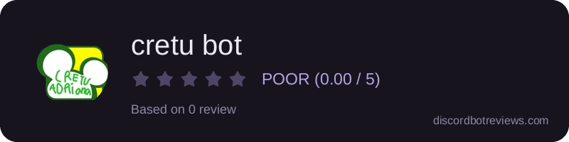 Rating widget preview for cretu bot