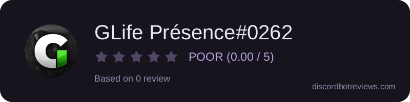 Rating widget preview for GLife Présence#0262