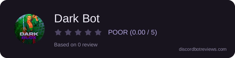 Rating widget preview for Dark Bot