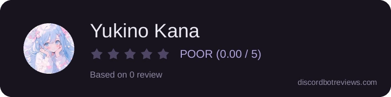 Rating widget preview for Yukino Kana