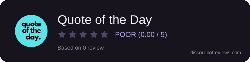 Rating banner for Quote of the Day