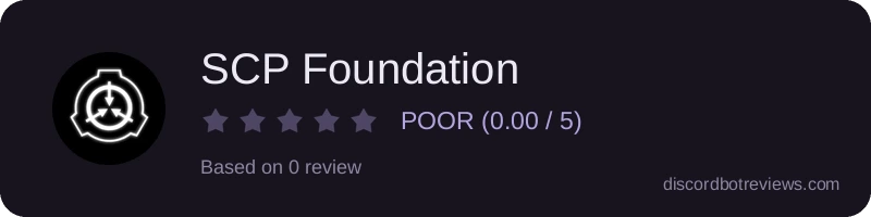 Rating banner for SCP Foundation