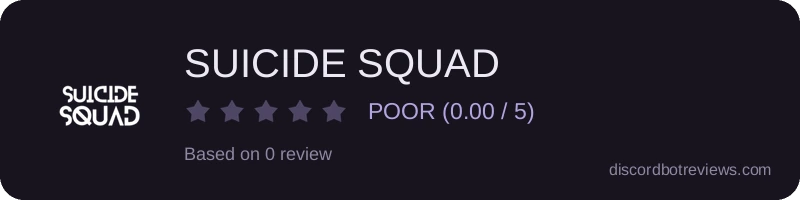 Rating widget preview for SUICIDE SQUAD