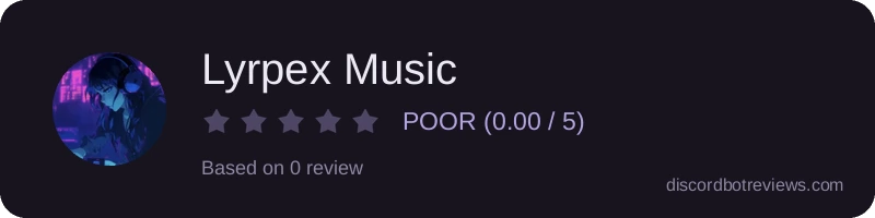 Rating widget preview for Lyrpex Music
