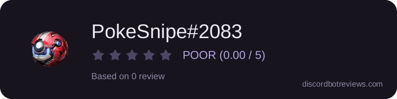 Rating widget preview for PokeSnipe#2083