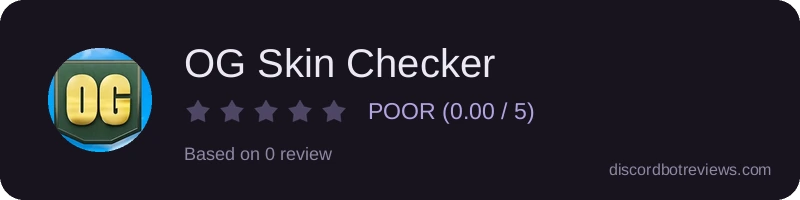 Rating widget preview for OG Skin Checker