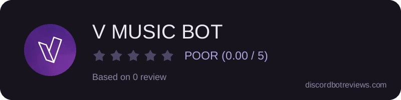 Rating widget preview for V MUSIC BOT