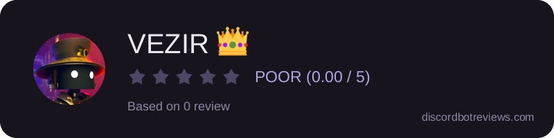 Rating widget preview for VEZIR 👑