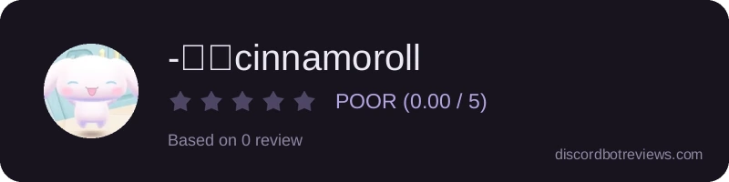 Rating banner for -☁🎐cinnamoroll