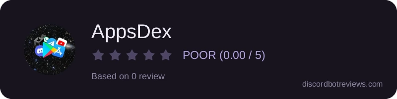 Rating widget preview for AppsDex