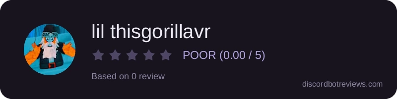 Rating widget preview for lil thisgorillavr