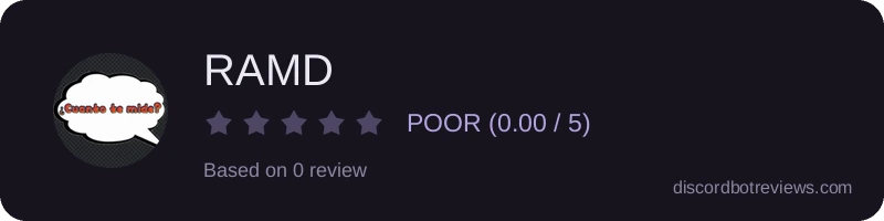 Rating widget preview for RAMD