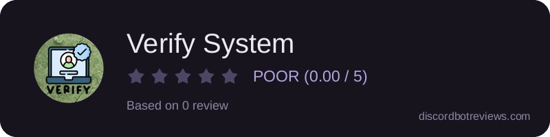 Rating widget preview for Verify System
