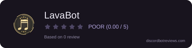 Rating banner for LavaBot