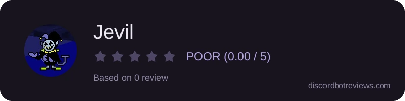 Rating widget preview for Jevil
