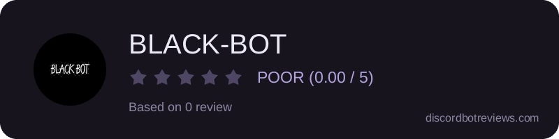 Rating widget preview for BLACK-BOT