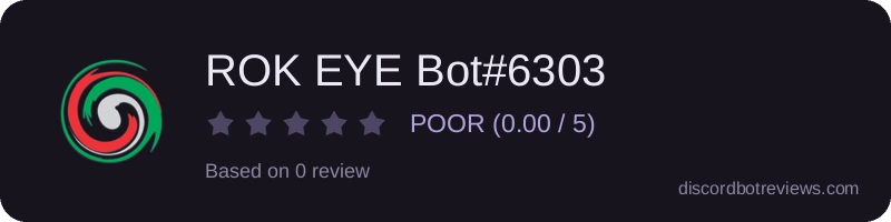 Rating widget preview for ROK EYE Bot#6303