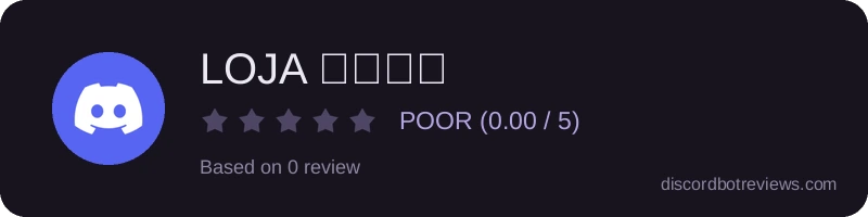 Rating widget preview for LOJA 𝐇𝐈𝐆𝐇