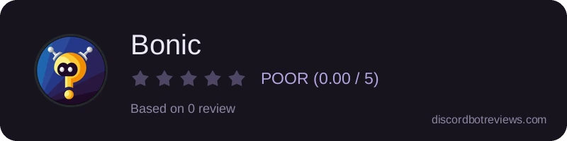 Rating widget preview for Bonic