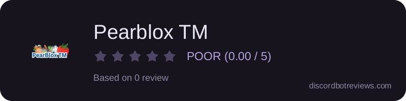 Rating widget preview for Pearblox TM