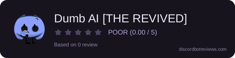 Rating widget preview for Dumb AI [THE REVIVED]