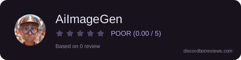 Rating widget preview for AiImageGen