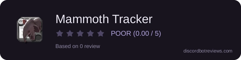 Rating widget preview for Mammoth Tracker
