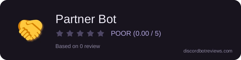 Rating widget preview for Partner Bot