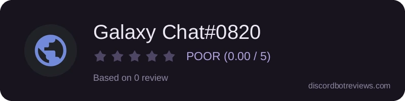 Rating widget preview for Galaxy Chat#0820