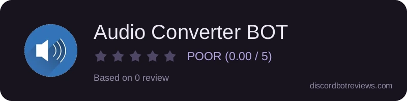 Rating widget preview for Audio Converter BOT