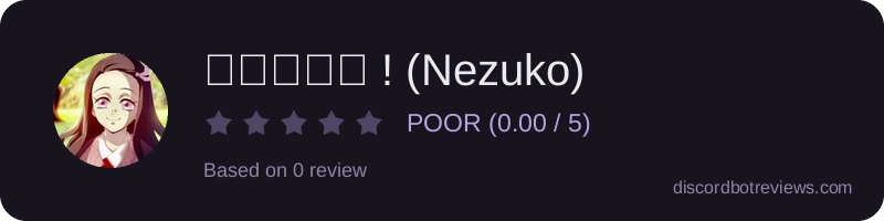 Rating widget preview for 𝑹𝒐𝒍𝒆𝒔 ! (Nezuko)