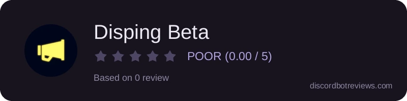 Rating widget preview for Disping Beta