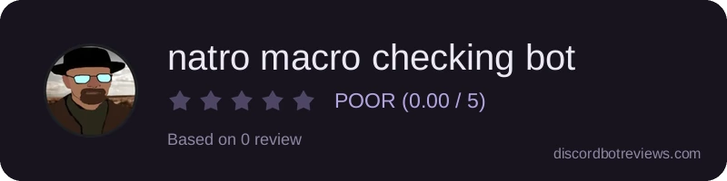 Rating widget preview for natro macro checking bot