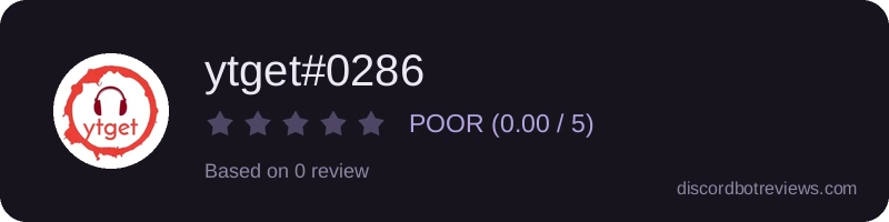 Rating widget preview for ytget#0286