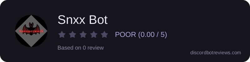 Rating widget preview for Snxx Bot
