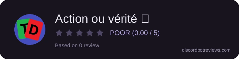 Rating widget preview for Action ou vérité 🤔
