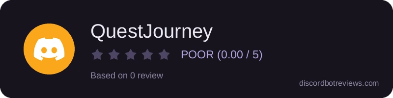 Rating widget preview for QuestJourney
