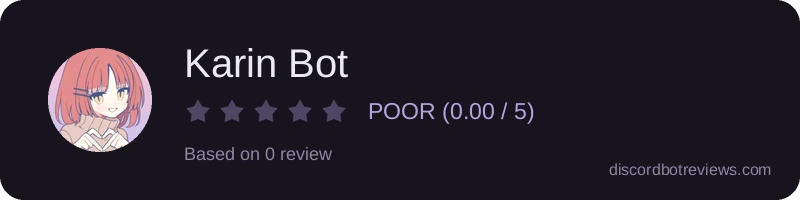 Rating widget preview for Karin Bot