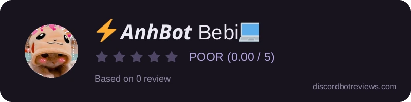 Rating widget preview for ⚡𝑨𝒏𝒉𝑩𝒐𝒕 Bebi💻