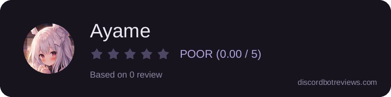 Rating widget preview for Ayame