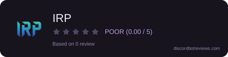 Rating widget preview for IRP